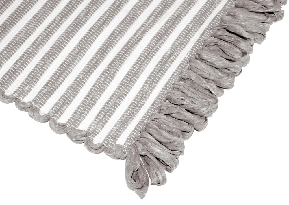 Handmade Läufer 50x70 cm Grau - Beige