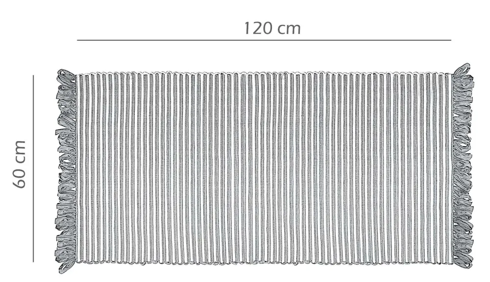 Handmade Läufer 60x120 cm Grün - Lind