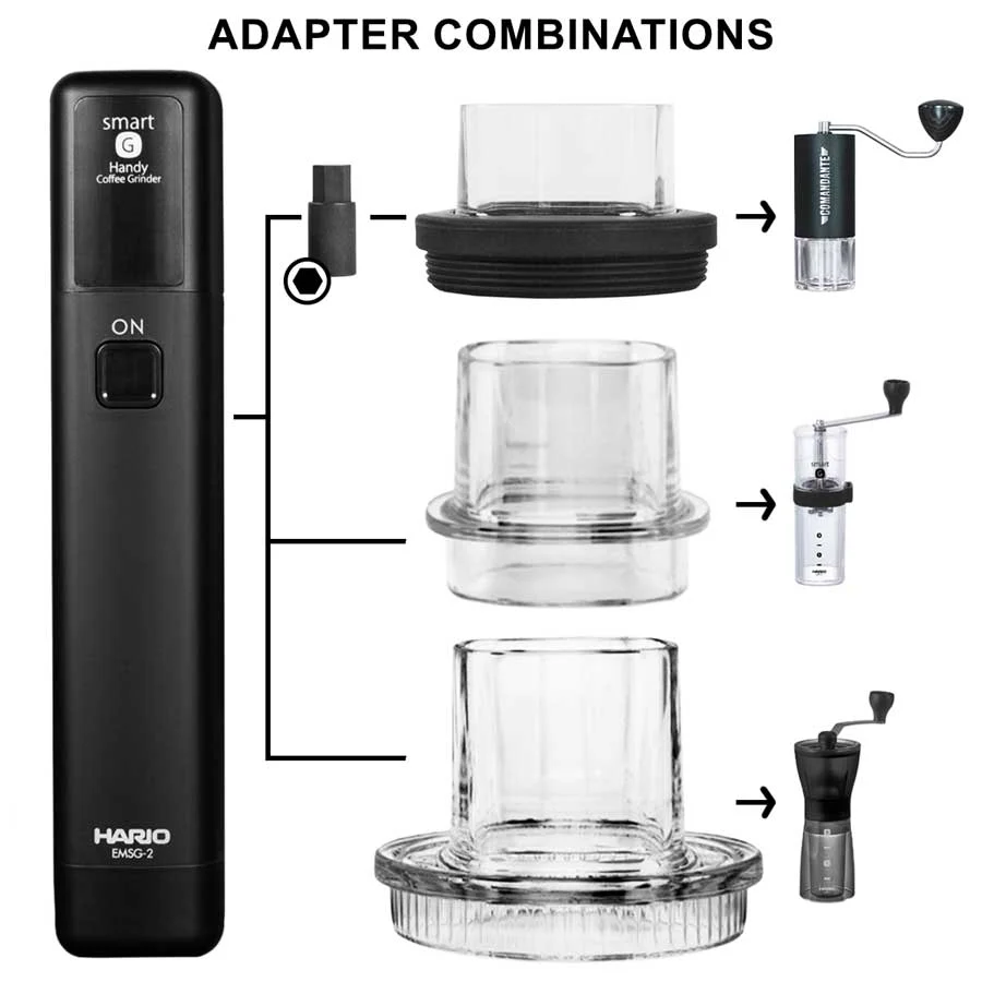Hario Mobile Kaffeemühlen Stick inkl. Comandante Adapter