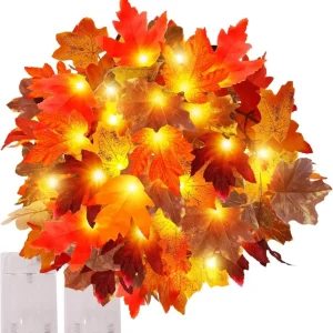 Herbst Ahornblatt Lichterkette für Partydeko & Herbstfest
