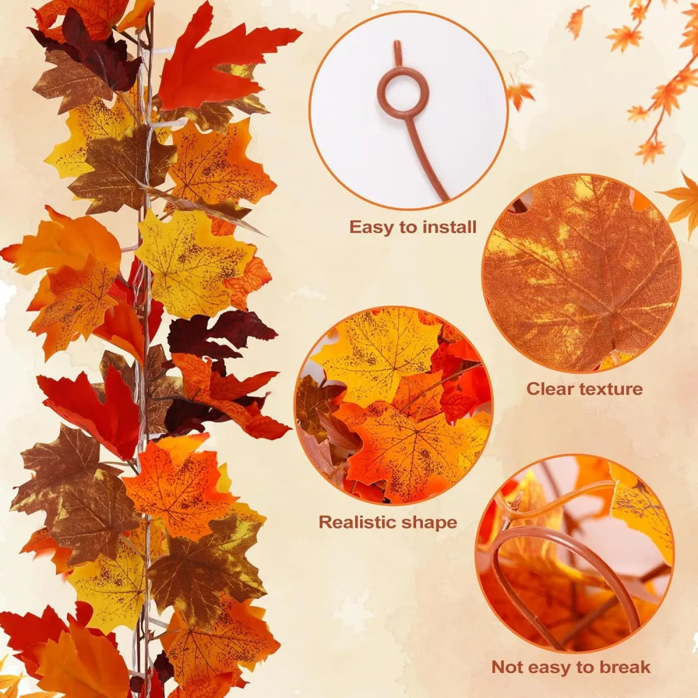 Herbst Ahornblatt Lichterkette für Partydeko & Herbstfest
