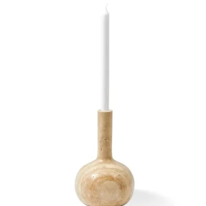 HERITAGE BELL Kerzenständer beige Travertin