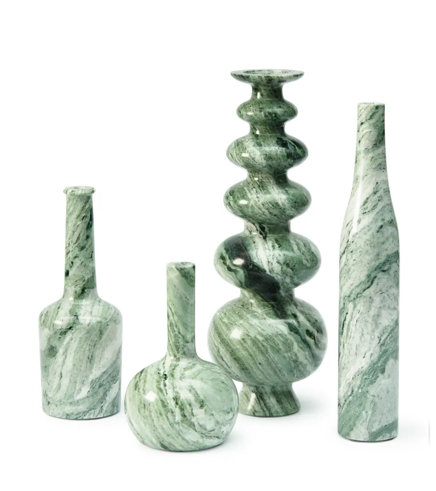 HERITAGE BOTTLE Kerzenständer dunkelgrüner Marmor