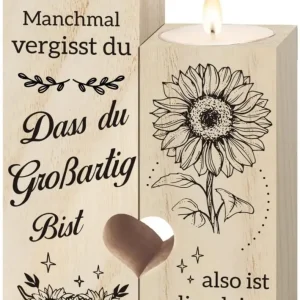 Herzförmiger Kerzenhalter 12x9 cm Geschenkidee Freundin