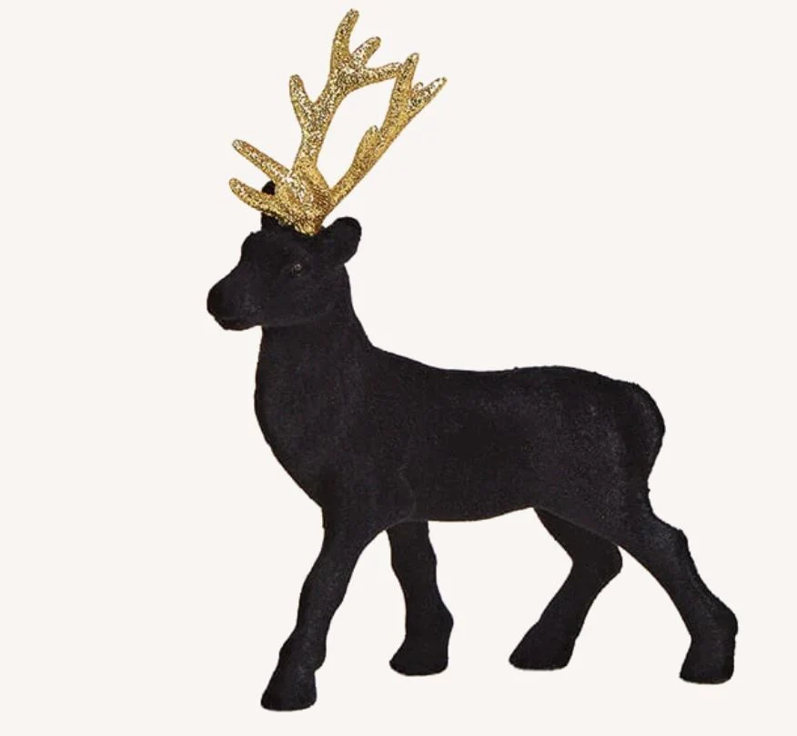 Hirsch mit goldenem Geweih, 21 cm