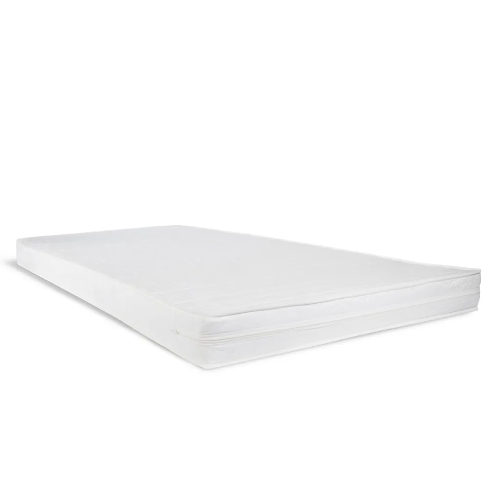Hochbett mit Matratze 90x200 cm Grau Leiter Vorhang Sterne Jugendbett Lattenrost