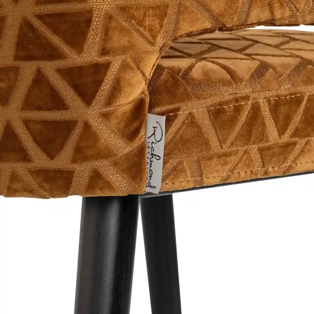 Hocker INDIGO braun mit schwarzem Fußteil