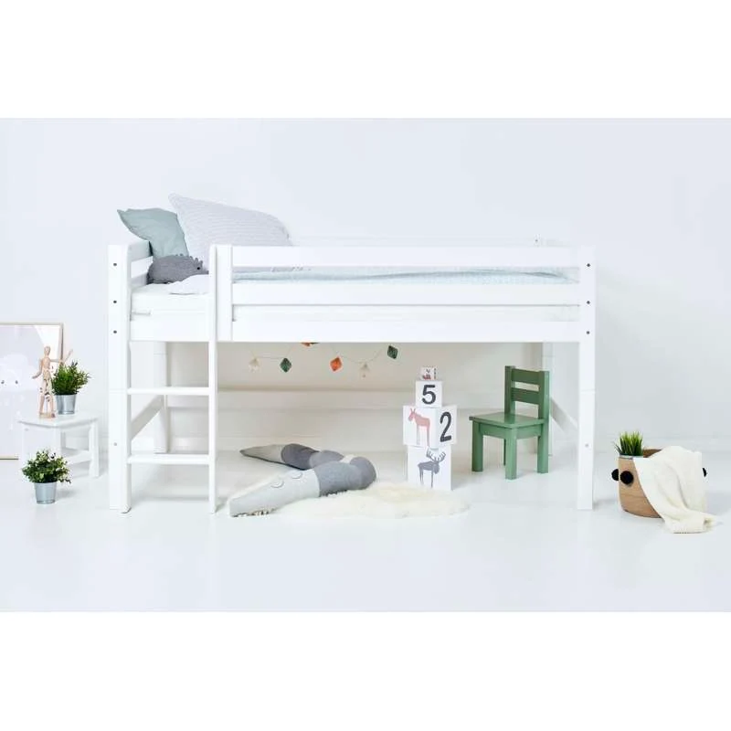 Hoppekids ECO Luxury - Halbhöhe Modul - 120x200 cm. - Weiß