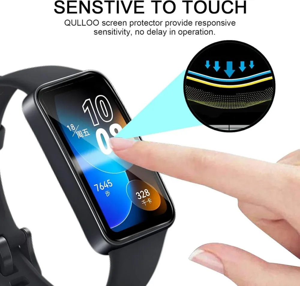3x Huawei Band 8/9 Schutzfolie 3D Panzerglas