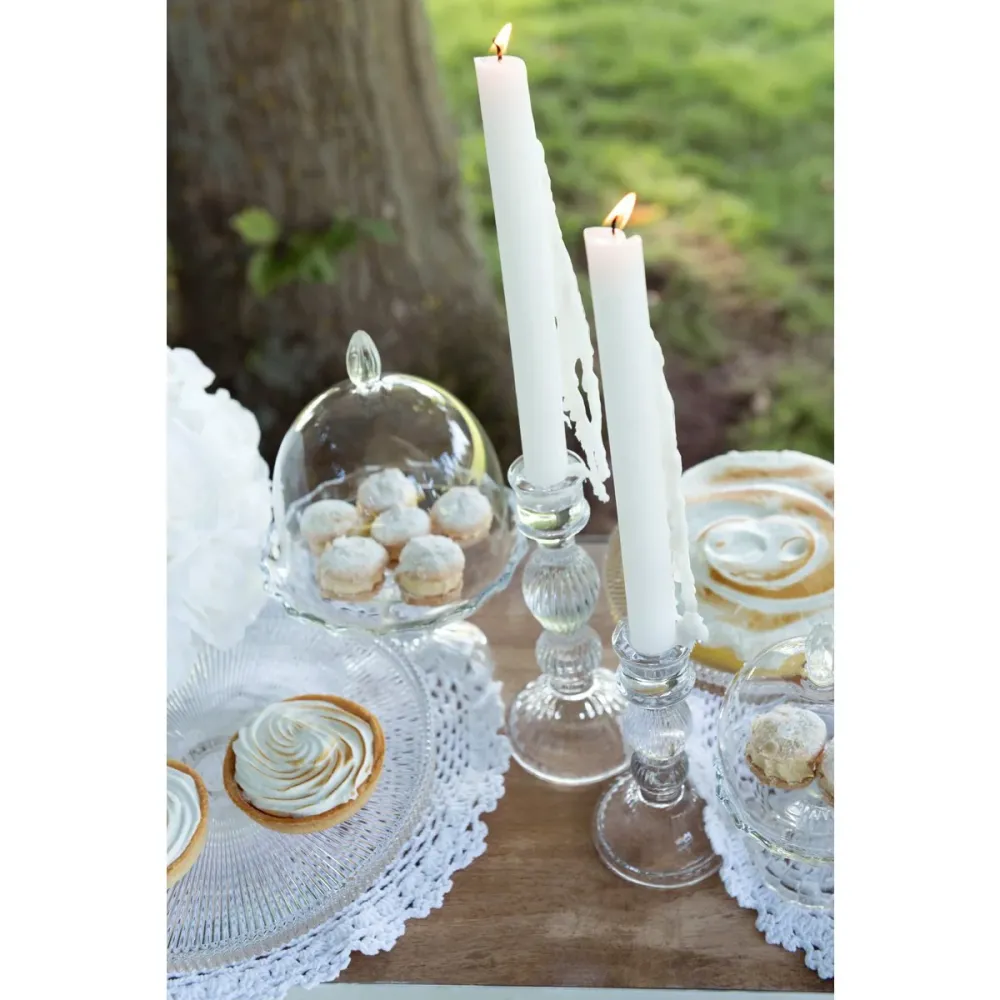J-Line - Kerzenständer Kugel - Glas - Transparent - Groß