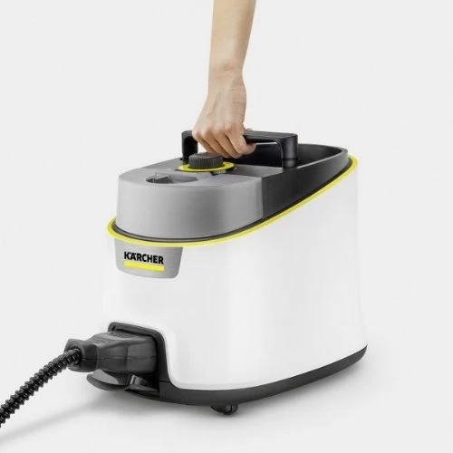 Karcher SC 4 Deluxe Iron Dampfreiniger, 2.250 W, mit EasyFix Bodenreinigungsset und Dampfbügeleisen, weiß/schwarz