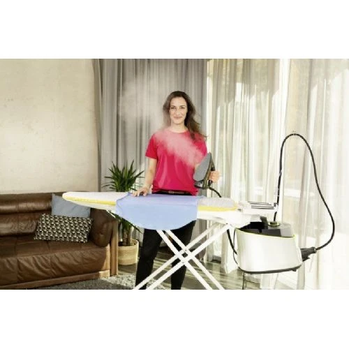 Karcher SC 4 Deluxe Iron Dampfreiniger, 2.250 W, mit EasyFix Bodenreinigungsset und Dampfbügeleisen, weiß/schwarz