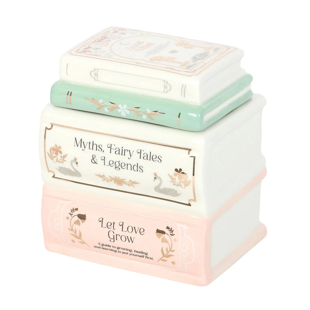 Keramik Duftlampe Bücherstapel Myths Fairy Tales Legends Books
