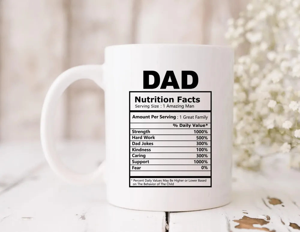Keramiktasse MOM und DAD | Nutrition Facts