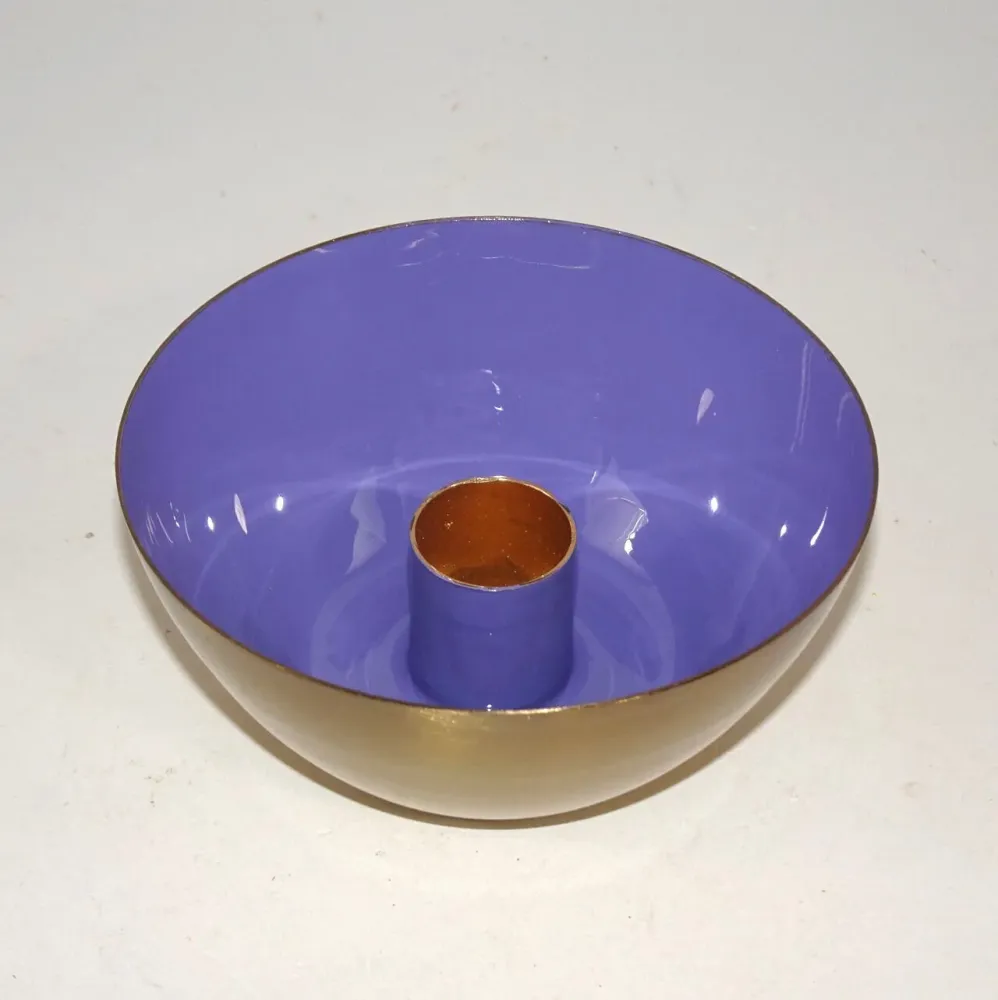 Kerzenhalter "Bowl", lila/gold