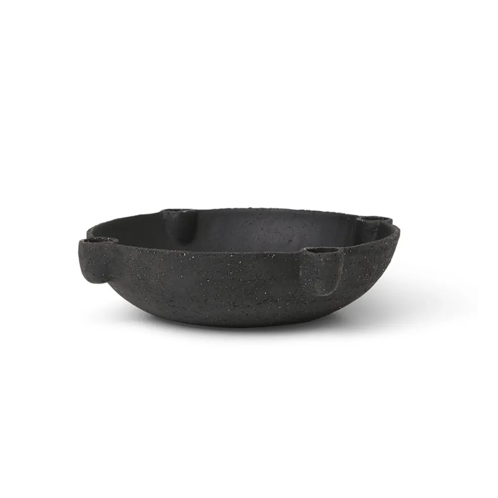 Kerzenhalter BOWL schwarze Keramik