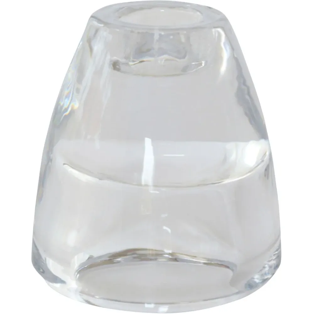 Kerzenhalter Glas 2 1, klar, 68x73 mm - Elegantes Design | Packung (6 Stück)