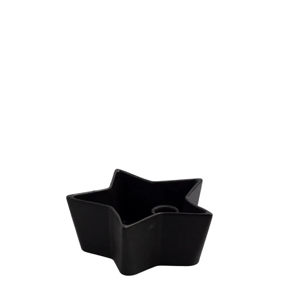 Kerzenhalter Lidatorp Stern 15 cm schwarz Storefactory