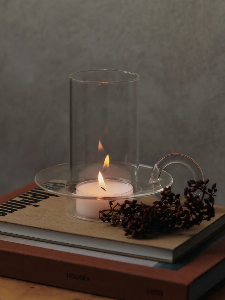 Kerzenhalter LUCE aus mundgeblasenem Glas