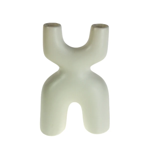 Kerzenhalter "Nordic" weiß, 19 cm