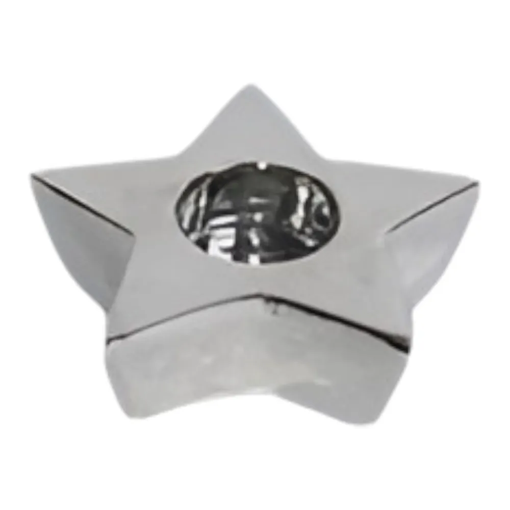 Kerzenhalter Sternform Stern silber Weihnachten Teelichthalter elegant schick Keramik d: 12,5cm. 3,5cm hoch