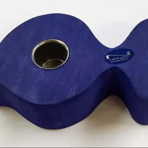 Kerzenständer Fisch blau Holz