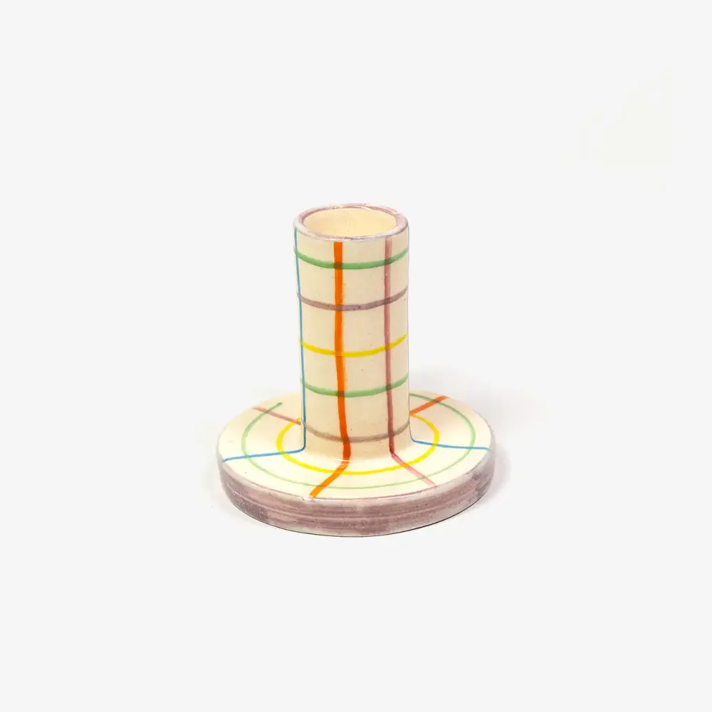 Kerzenständer/ Keramik / Handle Karo / 8x7cm / Kerzendurchmesser 23mm