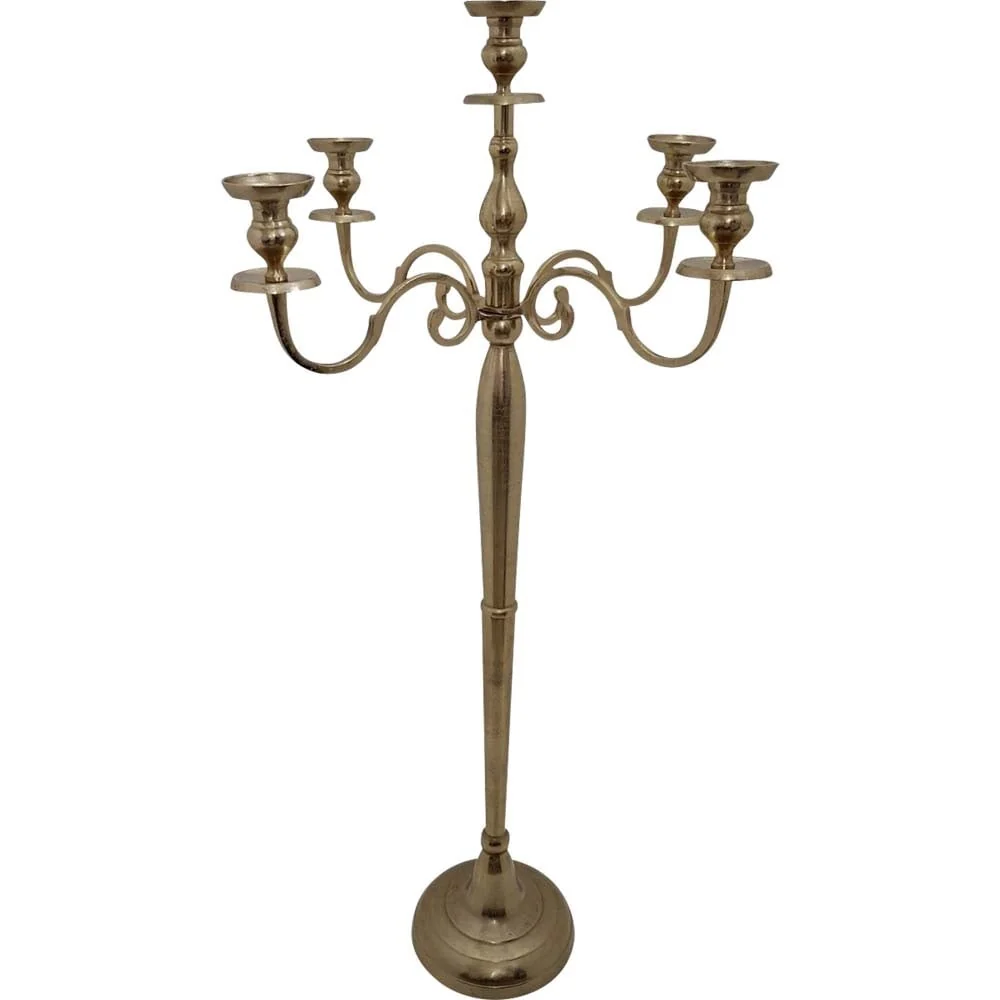 Kerzenständer Kerzenhalter Brush gold 144 cm 5-armig