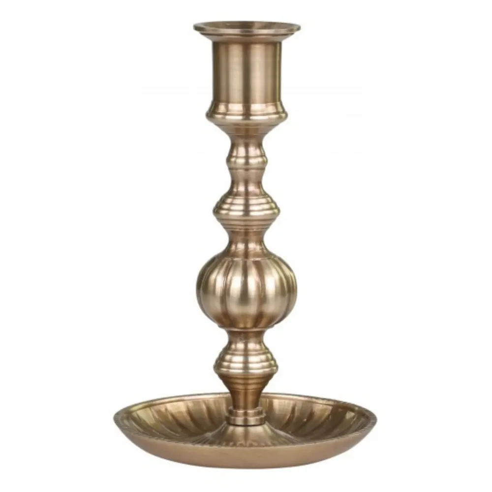 Kerzenständer Messing antik H17/Ø10,5 cm