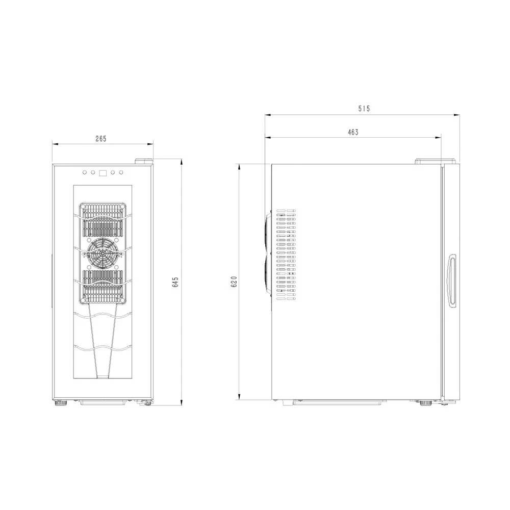Kibernetik Weinkühlschrank WK36 thermoelektrischer 12 Flaschen