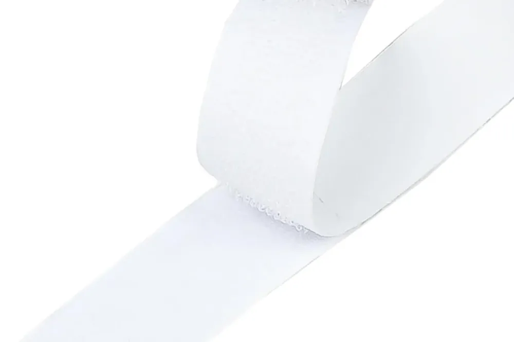Klettband selbstklebend weiss 1 m