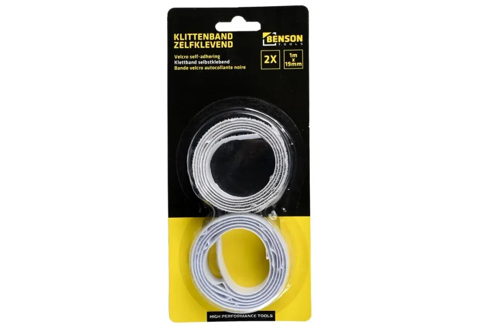 Klettband selbstklebend weiss 1 m