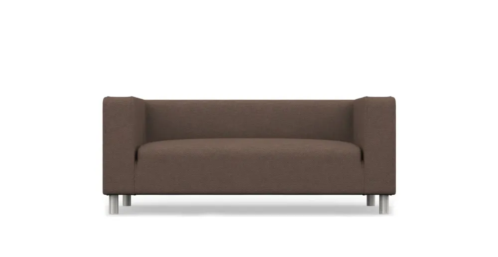 KLIPPAN 2-Sitzer IKEA Sofabezug - Swiss Linen Blends Dark Grey