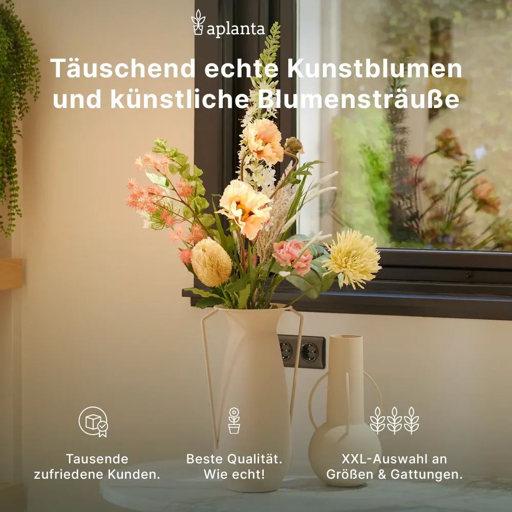 Künstliche Rose - Yafet | 44 cm, Steckpflanze