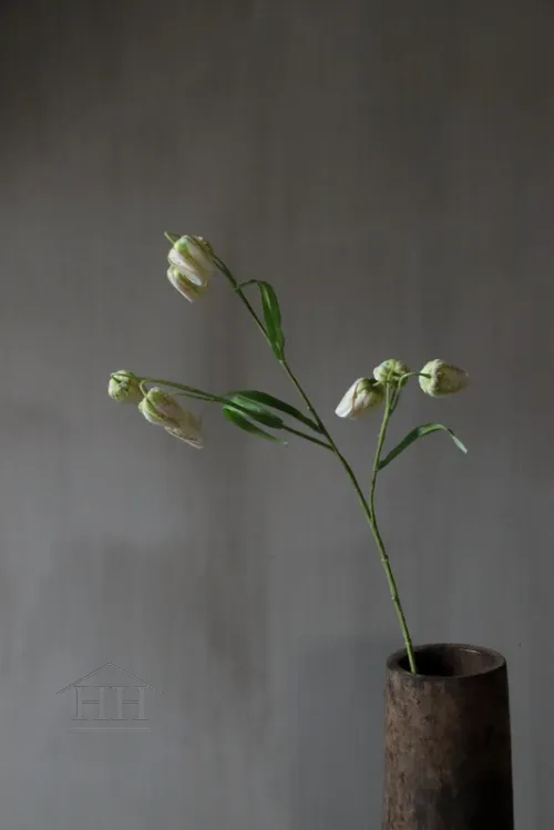Künstlicher Fritillaria champagner/grüner Schmetterling, 70 cm