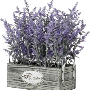 Künstlicher Lavendel Blumen Kunstpflanze Flocked Kunststoff
