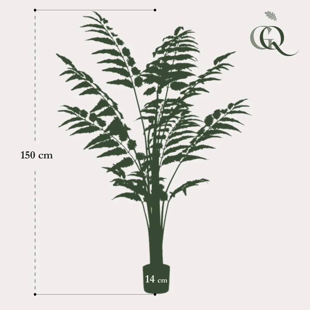 Künstlicher Pflanzenfarn - H150cm, Ø12cm