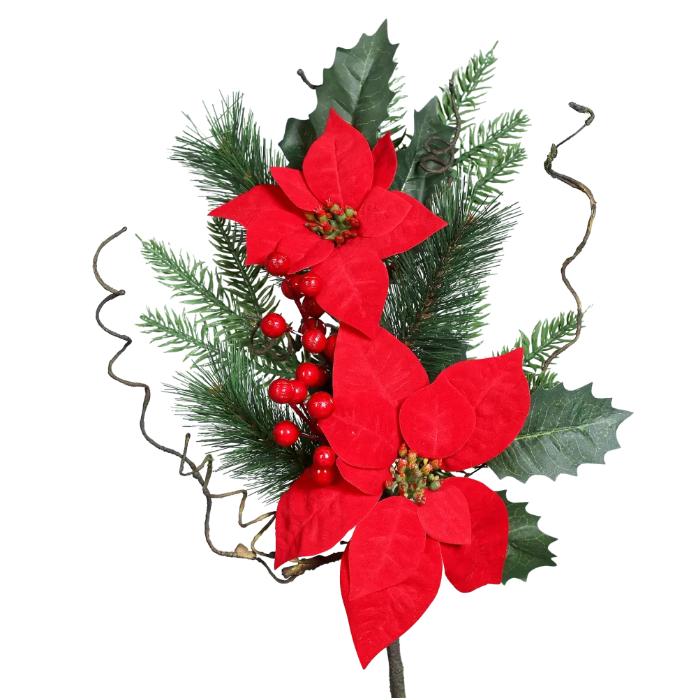 Künstlicher Poinsettia Zweig - Wasar | 49 cm