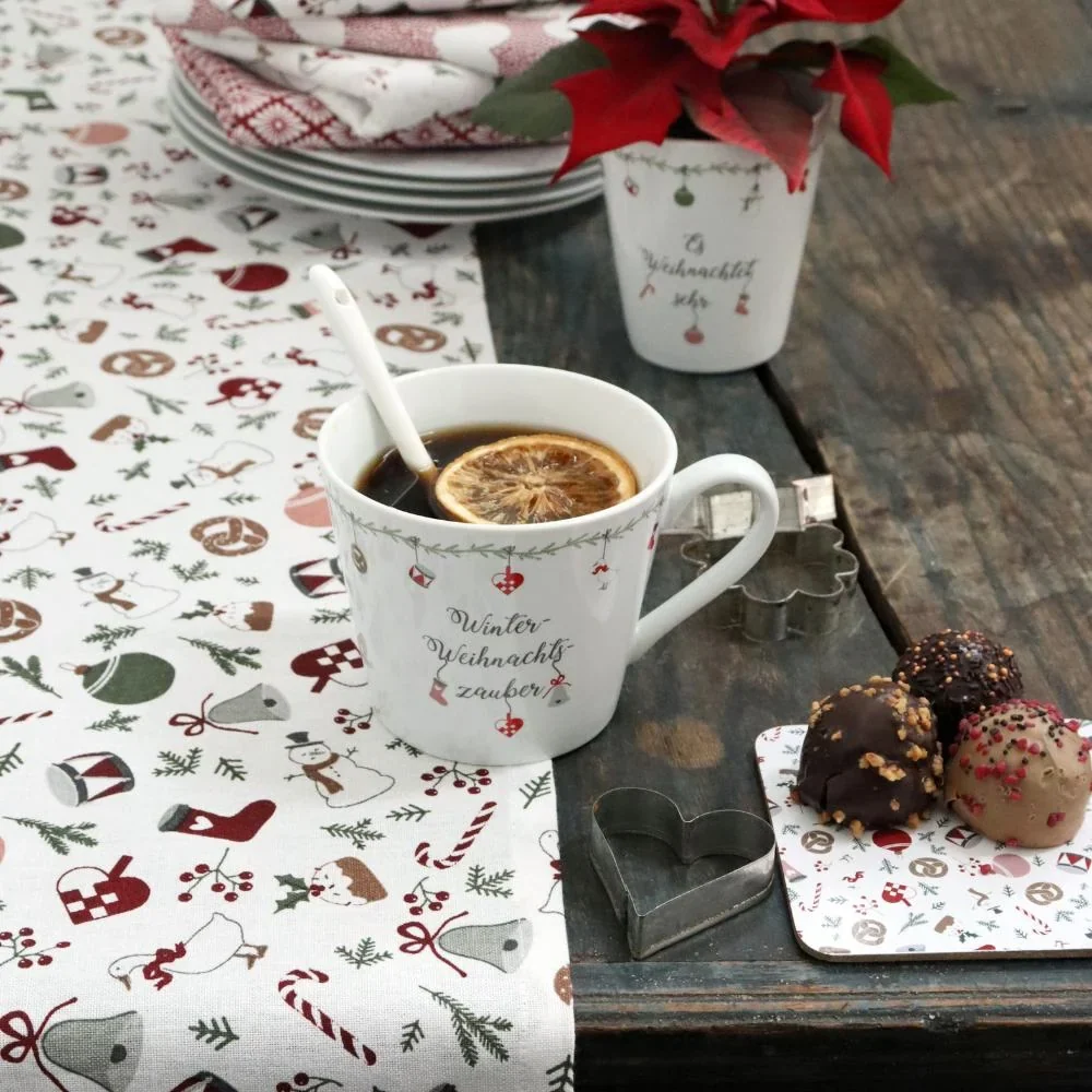 Krasilnikoff - Tischläufer Christmas Allover