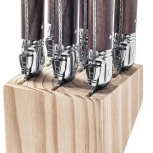 Laguiole Style de Vie Steakmesser, dunkles Holz, Premium-Linie