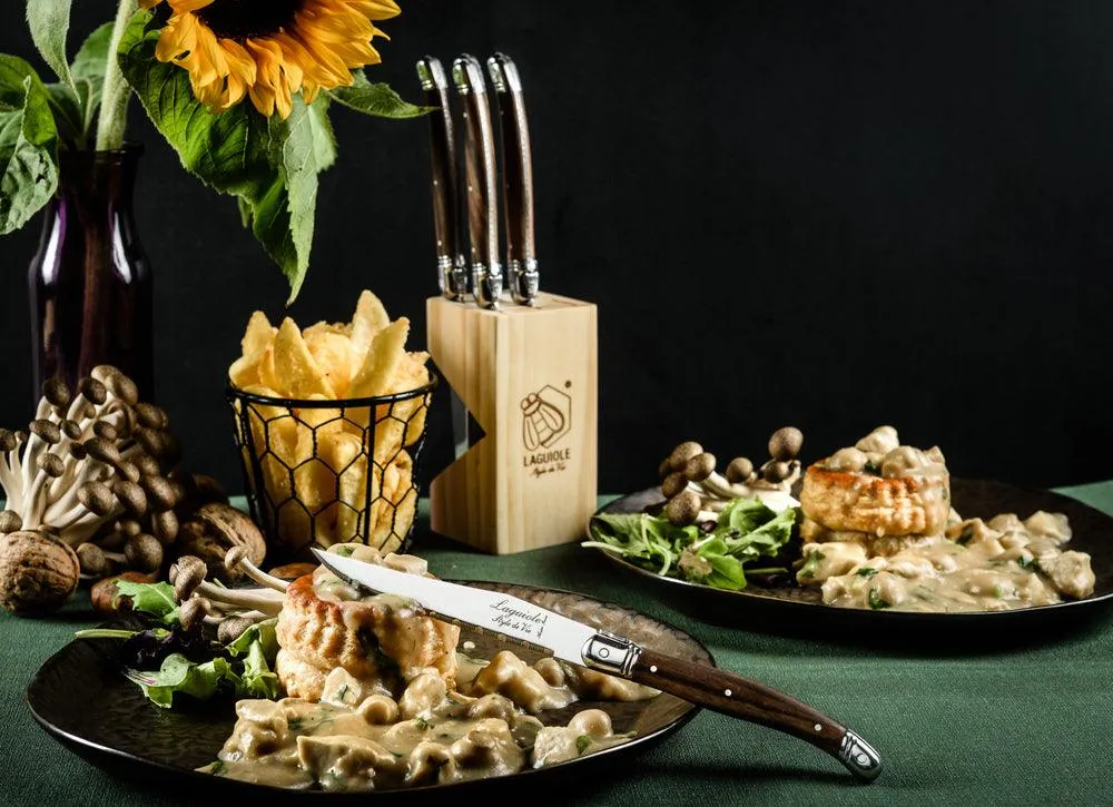Laguiole Style de Vie Steakmesser, dunkles Holz, Premium-Linie