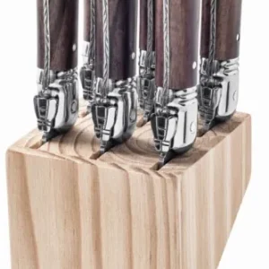 Laguiole Style de Vie Steakmesser Premium Line Dunkles Holz - 6 Stück