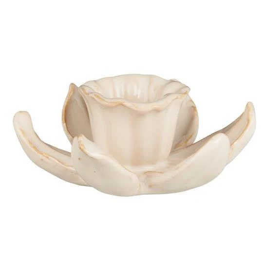 Ib Laursen / Kerzenhalter f/2,2 cm Kerze Daffodils butter cream