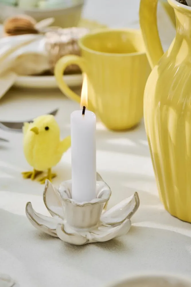 Ib Laursen / Kerzenhalter f/2,2 cm Kerze Daffodils butter cream