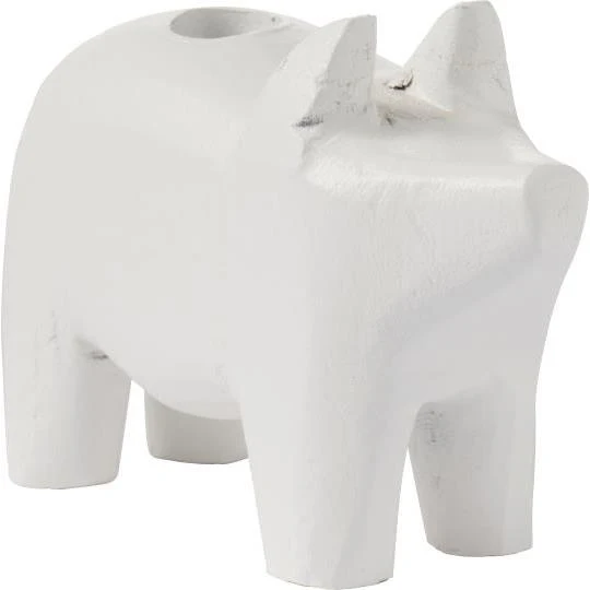 Ib Laursen / Kerzenhalter Schwein 1,3cm / weiß