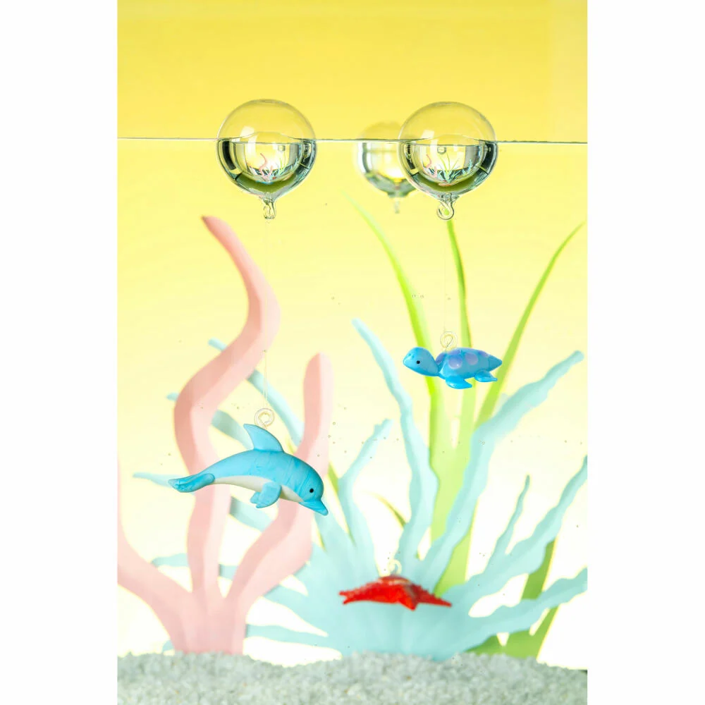 Leonardo Delfin Mare, Glasdekoration, Maritim, Dekoration, Aquarium, Unterwasserwelt, Glas, Blau, 7.5 cm, 059061