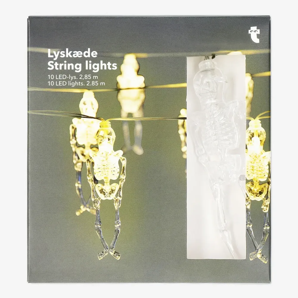 Lichterkette mit Skeletten - 285 cm