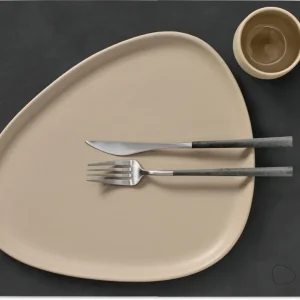 LIND DNA Tischsets Nupo - Leder - Schwarz - 45 x 35 cm - 2 Stück