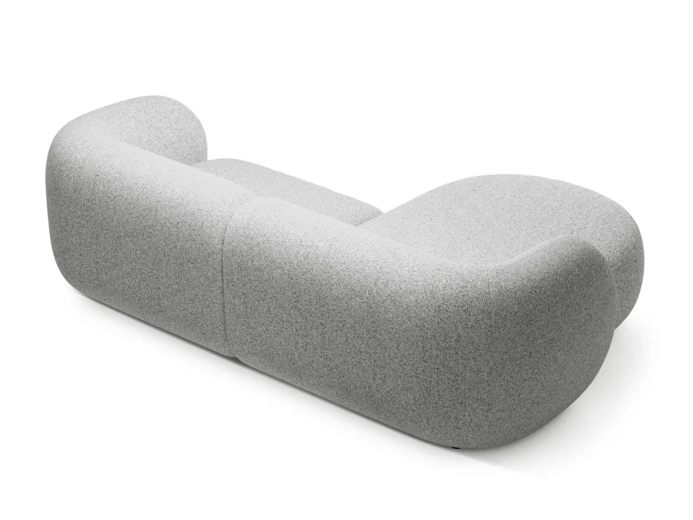 Linksseitiges 2-Sitzer-Sofa KATE hellgrau Melange