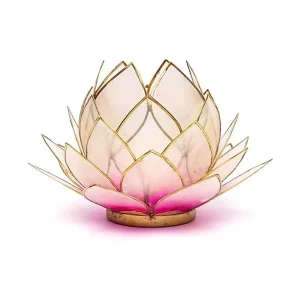 Lotus Kerzenhalter aus Capiz Muschel - pastell pink (Kopie)